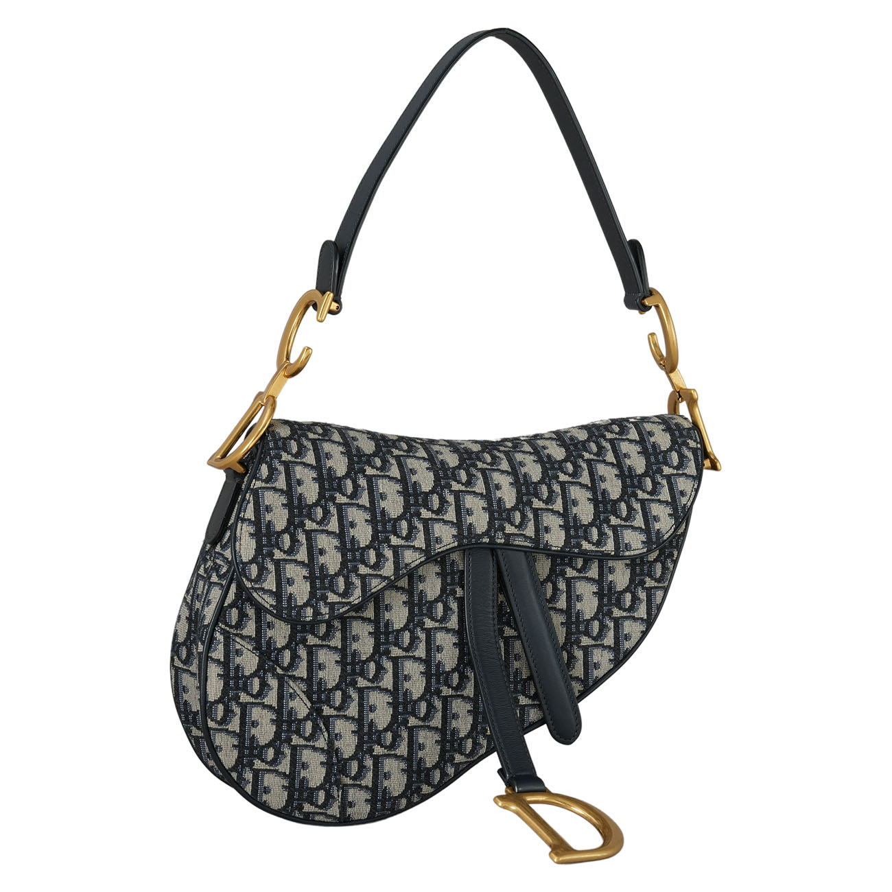 CHRISTIAN DIOR(USED)크리스찬디올 오블리크 새들백 미듐
